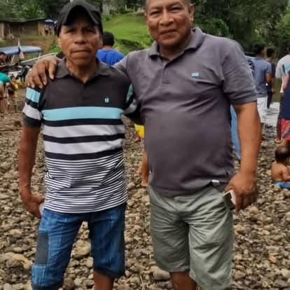 Wounaan community members on the riverbank in eastern Panama
